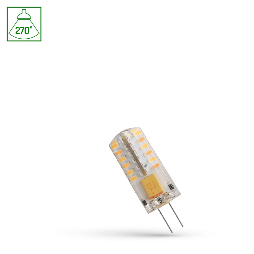 SPECTRUM - ŽiarovkaCOLUMN - 2W - 175lm - 270° - Ø9,5x36mm - 12V - Studená biela / 6000°K - G4