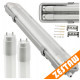 BERGE Hermetické svietidlo 120cm lampa + 2x LED trubice vodotesné 6000k studená teplota