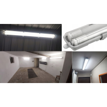 BERGE Hermetické LED svietidlo 120 cm lampa + 2x žiarivky 6000K