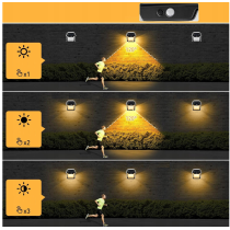 BERGE Solárna lampa s pohybovým senzorom 2 LED IP54