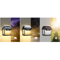 BERGE Solárna lampa s pohybovým senzorom 2 LED IP54