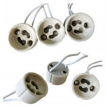 ECOLIGHT 6x GU10 objímka pre LED svietidlá, porcelánová sada