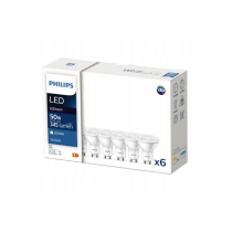 6x LED žiarovka PHILIPS GU10 - 4,7W - teplá farba - corepro 36°