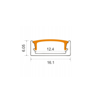 ECOLIGHT Prisadený LED profil biely + opálový kryt 1M