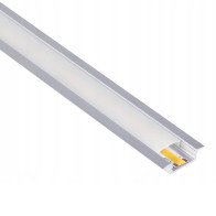 ECOLIGHT Zapustený hliníkový eloxovaný profil + opálové tienidlo 2m sada
