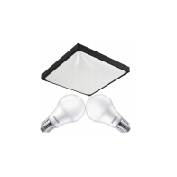 Milio LED stropné svietidlo 2xe27 - čierne - IP20 - 2x žiarovka PHILIPS 10W