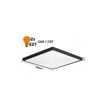 Milio LED stropné svietidlo 2xe27 - čierne - IP20 - 2x žiarovka PHILIPS 10W