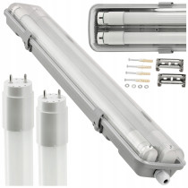 BERGE LED svietidlo hermetické na povrchovú montáž 150 cm + LED trubice 48 W sada