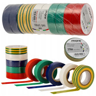 BERGE 10x PVC izolačná páska farebná 19 mm x 0,13 mm 20 m flexibilná univerzálna