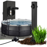 BERGE Elektrický záhradný stĺpik 2x hermetická zásuvka 230V 3680W 60cm IP54