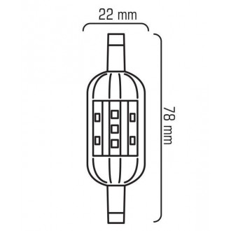 Stmievateľná LED žiarovka J78-AP R7s 4W 230V Teplá biela