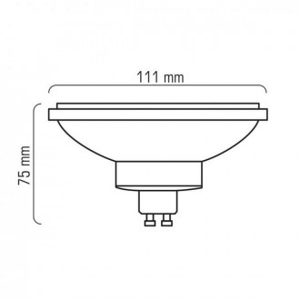 ES111-AP GU10 230V 15W LED 35° CCD Teplá biela