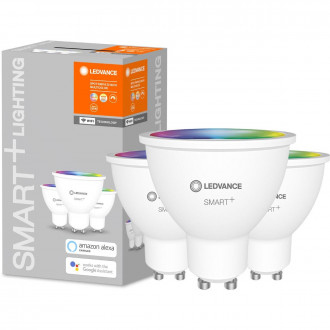 3PAK LED žiarovka GU10 5W 350lm CCT LEDVANCE SMART+ WiFi RGB Stmievateľná